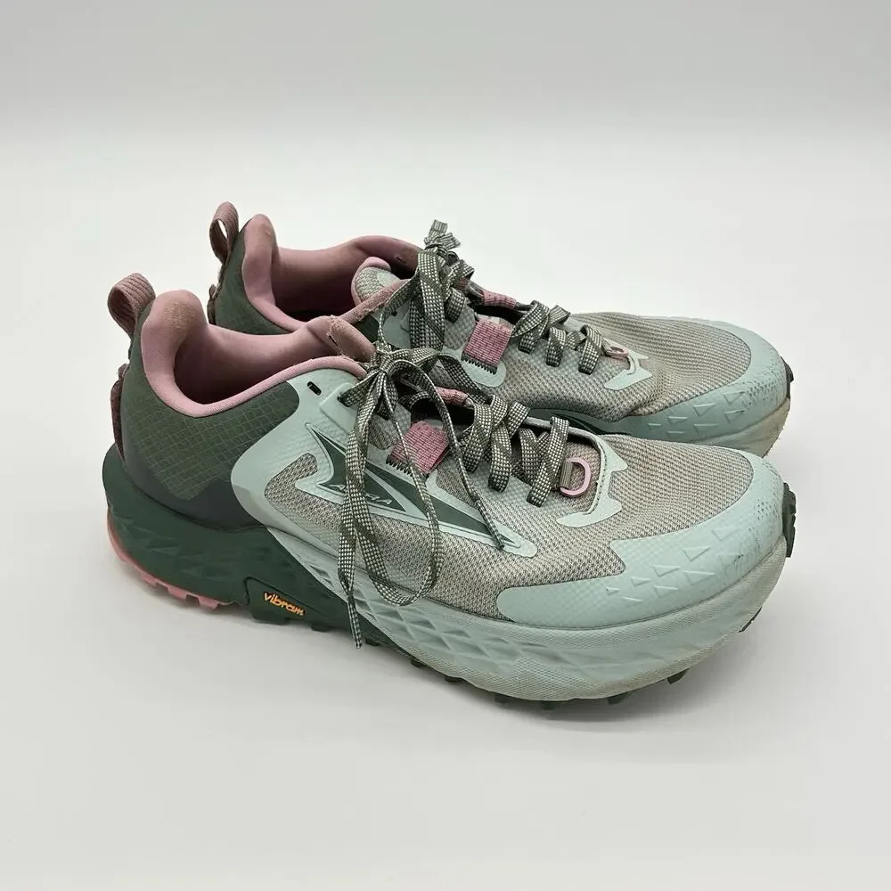 Altra Womens Timp 5 AL0A85P6338 Green Pink Running Shoes Sneakers Size 8 Hiking